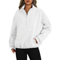 Otoño Invierno nueva moda sudadera Casual mujer bolsillo pulóver cuello alto manga larga Top - details 12