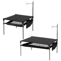 Mesa de barbacoa multifuncional ultraligera plegable de aleación de aluminio para acampar para Picnic Beach RV - details 4
