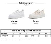 Nuevos Zapatos Blancos Transpirables, Versátiles Zapatos Casuales Delgados De Encaje De Suela Gruesa - details 8