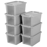 Curver - Cajas de almacenaje con tapa Bi-Box desde 3L-40L, opaca/transparente, apilables, orden para hogar, armarios, vestidores y trasteros, cierre seguro, identificación contenido, resistentes y duraderas - details 3
