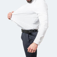 Camisa entallada de negocios minimalista elástica en cuatro direcciones para hombre, fácil de planchar y resistente a las arrugas - details 1