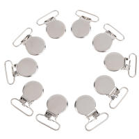 Clips de Metal para chupete, piezas de 1 pulgada, 25mm de ancho, parte superior redonda, manta con tirantes, soporte para manopla - details 2