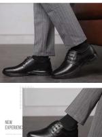 Moda 2022 nuevos zapatos de vestir antideslizantes para hombre, zapatos de cuero transpirable Mokasin con logotipo negro - details 3