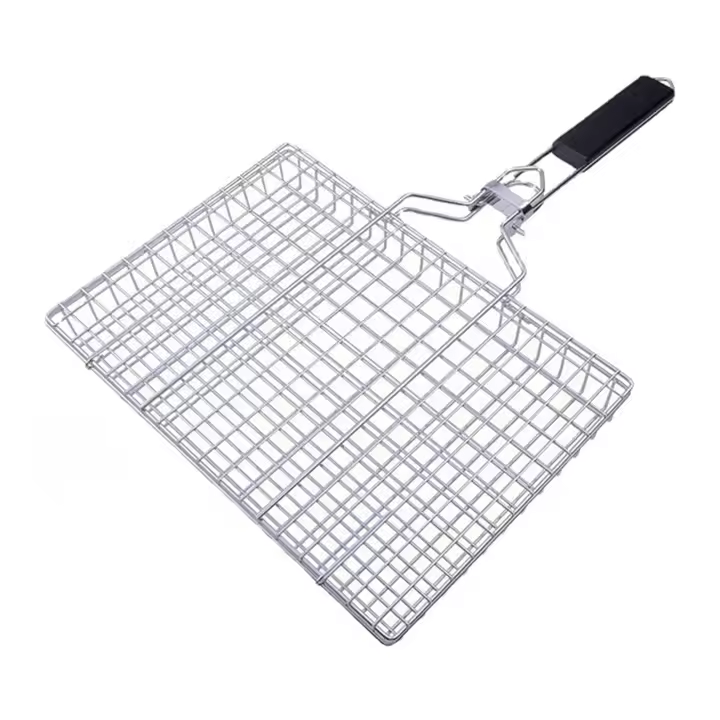 Cesta plegable para parrilla de pescado, cesta para parrilla de barbacoa - 1