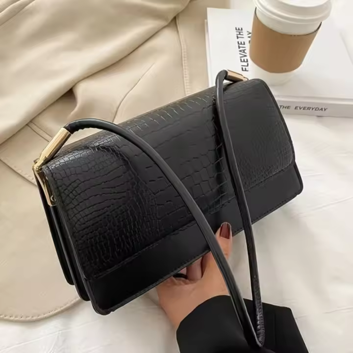 Bolsos pequeños para mujer hechos de suave cuero PU, bolso de hombro y bolso con bolsa de emoción, estilo vintage - 1
