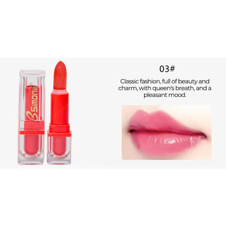 Bsimone lámina dorada cristal temperatura lápiz labial Color gelatina espejo hidratante lápiz labial lápiz labial - 1