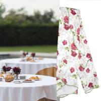 Mantel de Mesa de Algodón Floral Redondo Cubierta de Mesa de Cena de Graciosidad de 6 Plazas para Dormitorio Patio Evento - details 11