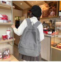 Mochilas escolares de gran capacidad 2024 de alta calidad para mujeres, mochila de cremallera con respaldo suave de pana. - details 6