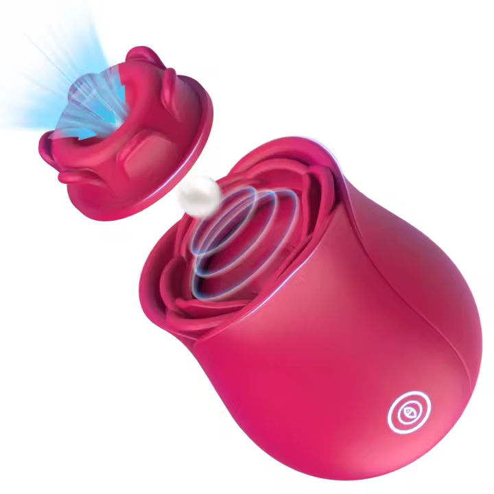 Vibrador de huevo de salto sexual Rosa 2 en 1, masturbador de succión, masajeador, juguete adulto, electrodoméstico femenino - 1