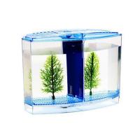 Pecera Betta transparente, caja de aislamiento Betta de plástico de doble rejilla individual/doble con caja de aislamiento Betta de hierba de agua - details 1