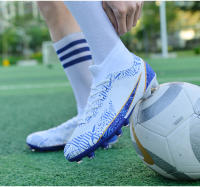 Zapatos de fútbol de marca para hombre, botas de fútbol de tobillo alto, calzado deportivo de entrenamiento, tacos cómodos, zapatillas de deporte FG/TF Match - details 20