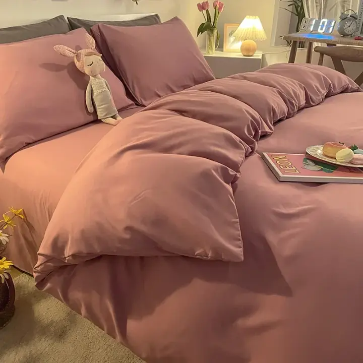 Cubierta de Edredón Blanca Nueva de Manga Suave para Hogar Estilo Sencillo sin Funda de Almohada Cómoda para Dormir - 1