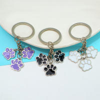 Llavero De Esmalte Lindo Con Patas De Gato Y Perro Marcas De Pies Llavero Para Mujeres Y Hombres Accesorio De Bolso DIY Joyería Hecha a Mano Regalos - details 3