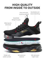 Zapatos de Trabajo para Hombres con Punta de Acero a Prueba de Golpes y Anti-perforación Transpirables Cómodos con Suela Suave Zapatos de Seguridad Protectoros para Hombres Hechos en China - details 3