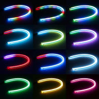 2 uds Universal impermeable Flexible RGB luz de circulación diurna DRL tira LED multicolor luces de señal de giro - details 1