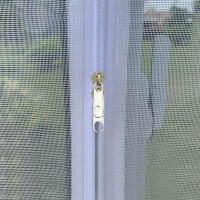 Malla de ventana con cremallera autoadhesiva, mosquiteras para ventanas, antimosquitos, cortina de puerta, color blanco, varios tamaños - details 10