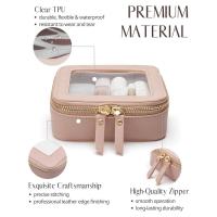 Bolsa De Maquillaje Impermeable Para Viajes Con Cierre De Cremallera Gran Tamaño Bolsa De Cosméticos Transparente Y Portátil Para Mujeres - details 4