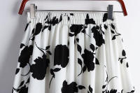 Lucyever-faldas largas con estampado Vintage para mujer, faldas plisadas de línea a que combinan con todo, elásticas, de media pantorrilla, de verano - details 2