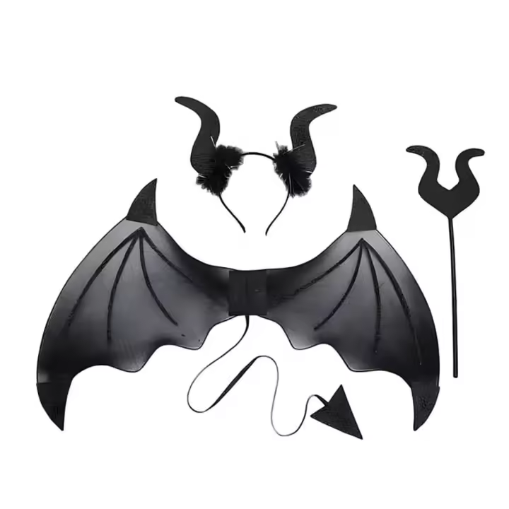 Disfraz de Cosplay creativo para Halloween, accesorios de Cosplay, banda para el pelo de cuerno de demonio y Diablo realista, varita de fiesta de elfo para el Día de Todos los Santos - 1