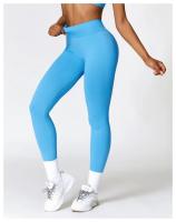 Mallas de Yoga para mujer, pantalones deportivos sin costuras de cintura alta, con realce de caderas, para entrenamiento y correr - details 23