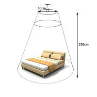 Domo de Mosquitera de Doble Cama Malla de Poliéster Colgante de Decoración para Habitación de Bebé y Adulto 3 Colores Verano - details 4
