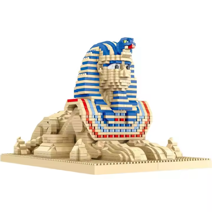 Gran juego de bloques de construcción de Sphinx Egipto (2732 uds.), juguetes educativos de arquitectura mundial famosa, microadrillos para niños y adultos - 1
