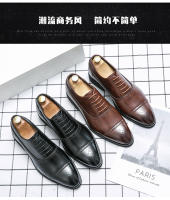 Vestido de cuero Oxford con cordones para hombre, Zapatos de negocios, color sólido, gran tamaño - details 18