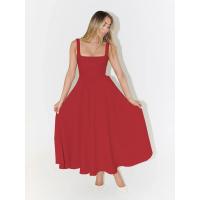 Primavera y verano nuevo vestido halter sin mangas con cuello cuadrado de color sólido - details 43