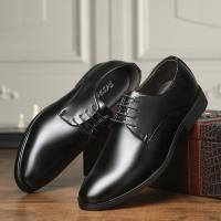 Zapatos de cuero de negocios para hombres, zapatos casuales, clásicos, negros, cabeza redonda - details 0