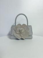 Bolso mujer 2025 nueva celebridad de Internet brillante diamantes de imitación rosa flor cadena pequeña bolsa cuadrada bolsa de mensajero portátil marea - details 21