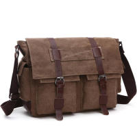 Bolso bandolera para ordenador portátil de 16 pulgadas para hombre, lona, ​​uso diario - details 0