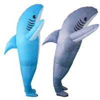 Disfraz de tiburón para adultos, traje inflable divertido para llevar, traje gordo, accesorios de Cosplay de dibujos animados para Halloween - details 2