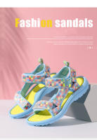 Sandalias transpirables de marca de verano para niñas, sandalias deportivas con diseño de mariposa para niños, sandalias de agua de playa con punta abierta antideslizantes para exteriores - details 5