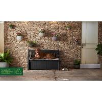 Baúl de Almacenamiento de Resina Grafito Capacidad de 265L Ideal para Ordenación de Jardín y Terraza 140 x 60 x 84 cm - details 6