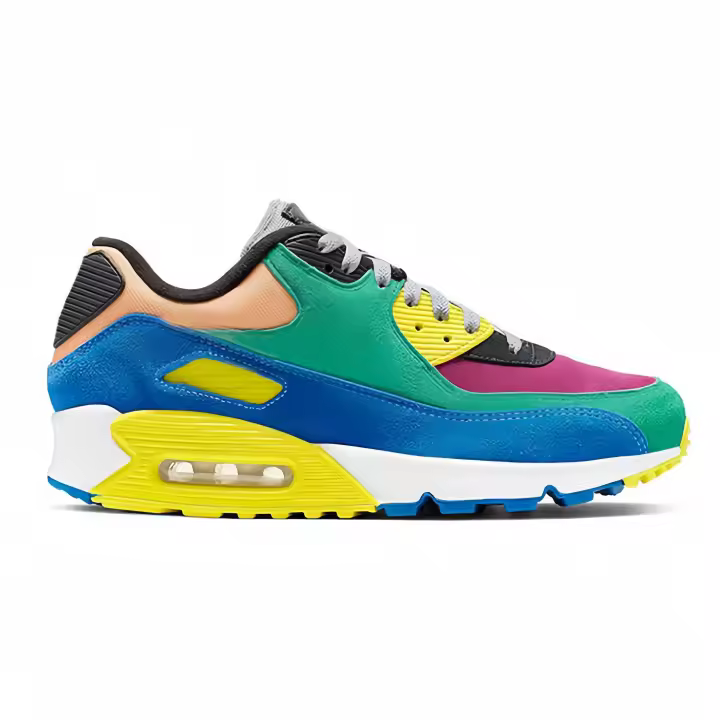 Zapatillas para correr para hombre y mujer, zapatillas planas transpirables blancas para caminar al aire libre, zapatillas de baloncesto informales de los años 90 - 1