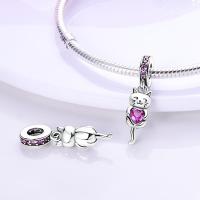 Pulsera de encanto S925 Plata esterlina 100% real con diseño de animales para mujeres joyería fina de cumpleaños regalo con piedra principal de zirconia y otros materiales naturales - details 63