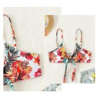 Traje de baño floral con estampado Conjunto de bikini para mujer Sujetador inalámbrico con almohadilla Top deportivo Blusa de manga larga Talla grande - details 6