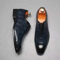 2025 envío de gota de agua nuevo producto vestido creativo para hombres zapatos regulares de negocios de ocio inteligentes - details 2