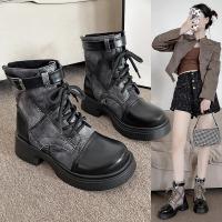 Botas martin vintage para mujer, zapatos cortos con cordones, informales - details 1