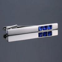 Clip de corbata clásico para hombre, varios tipos, chapado en Metal de lujo, diseño de cristal, regalo de boda - details 2