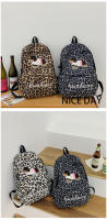 Bolsa de la escuela ins viento Japón y Corea campus estampado de leopardo de dibujos animados masculino y femenino estudiantes mochila de escuela media estudiante bolsa de la escuela bolsa de ordenador mochila de gran capacidad - details 11