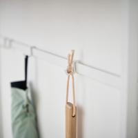 Mesa consola Tower acero/madera blanco 60 x 18,5 x 80,5 cm - details 1