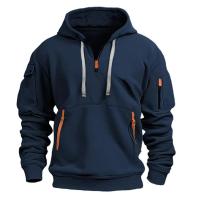 Camiseta Casual con Capucha de Vellón Manga Grande, Múltiples Bolsillos, Ajuste Suelto, Moda para Hombres y Mujeres, Sudadera a la Moda en Talla Grande - details 2