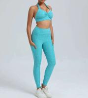 Leggings de dos piezas con espalda en V, gimnasio Tre, conjunto de entrenamiento para correr, ropa deportiva para mujer, traje de yoga - details 26