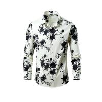 Camisa floral de entretenimiento de moda casual para hombre Camisa de algodón de manga larga - details 9
