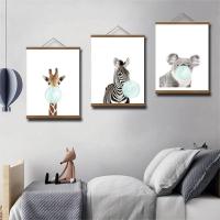 Marco magnético de madera para decoración del hogar, Pintura Artística de desplazamiento colgante con imán, lienzo, póster, pinturas al óleo, sala de estar, 21-60cm - details 4