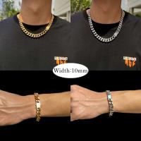Collar de acero inoxidable para hombre, cadena k cubana, joyería de Rappe, HipHop Miami, 8-16mm - details 4