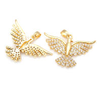 4 Uds. Collares de latón y circonita de Color dorado de 18K, colgantes de paloma y pájaro, accesorios de suministros para fabricación de joyas Diy de alta calidad - details 2