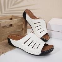Sandalias grandes de suela gruesa para mujer, zapatos informales de suela plana, Boca de pescado, novedad de verano - details 12
