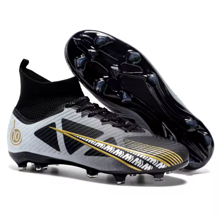 Zapatos de fútbol de caña alta AG con tacos largos para césped TF, tacos rotos, zapatos de entrenamiento de competición - 1